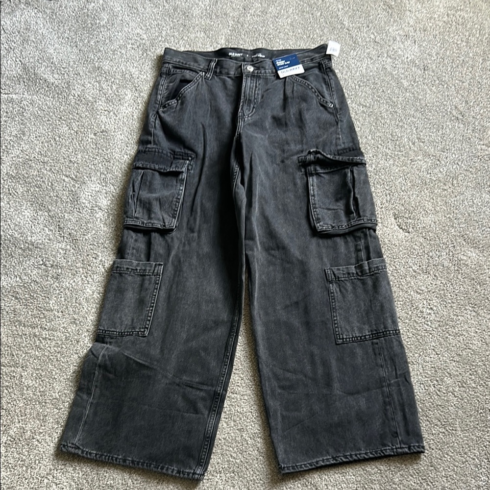 Old Navy Black Flare Jeans Wide Leg